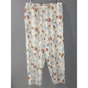 Eloquii Plus Size Casual Pants Wide Legs w/Pockets Fall Floral Sz 18/20 NWOT